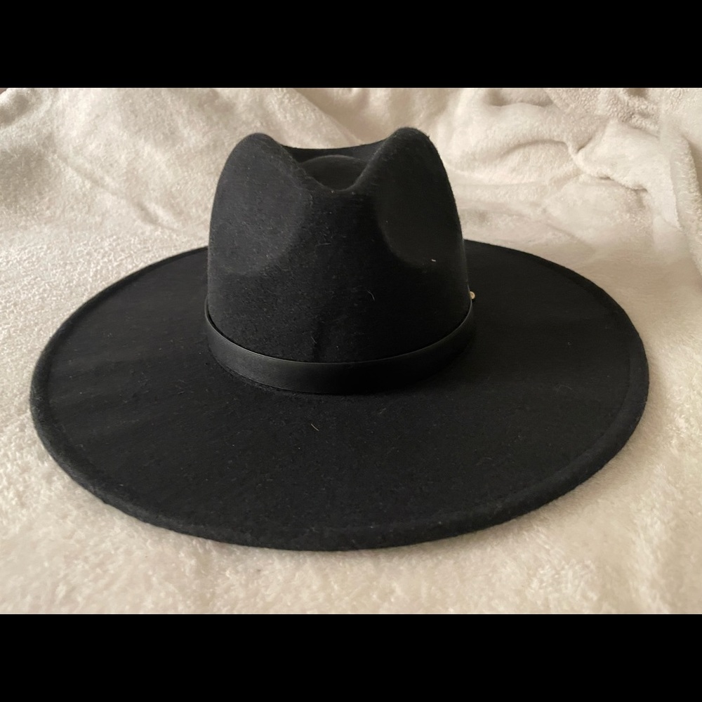 Flat Brim Felt Hat